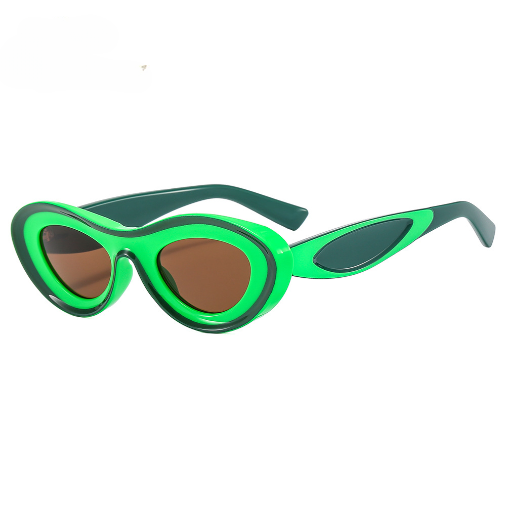 Wholesale PC Concave Contrast Color Dazzling Sunglasses